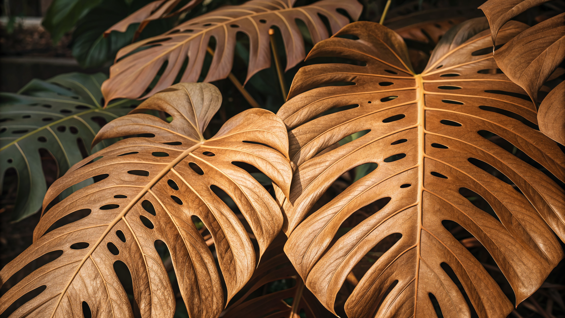 monstera braune blätter