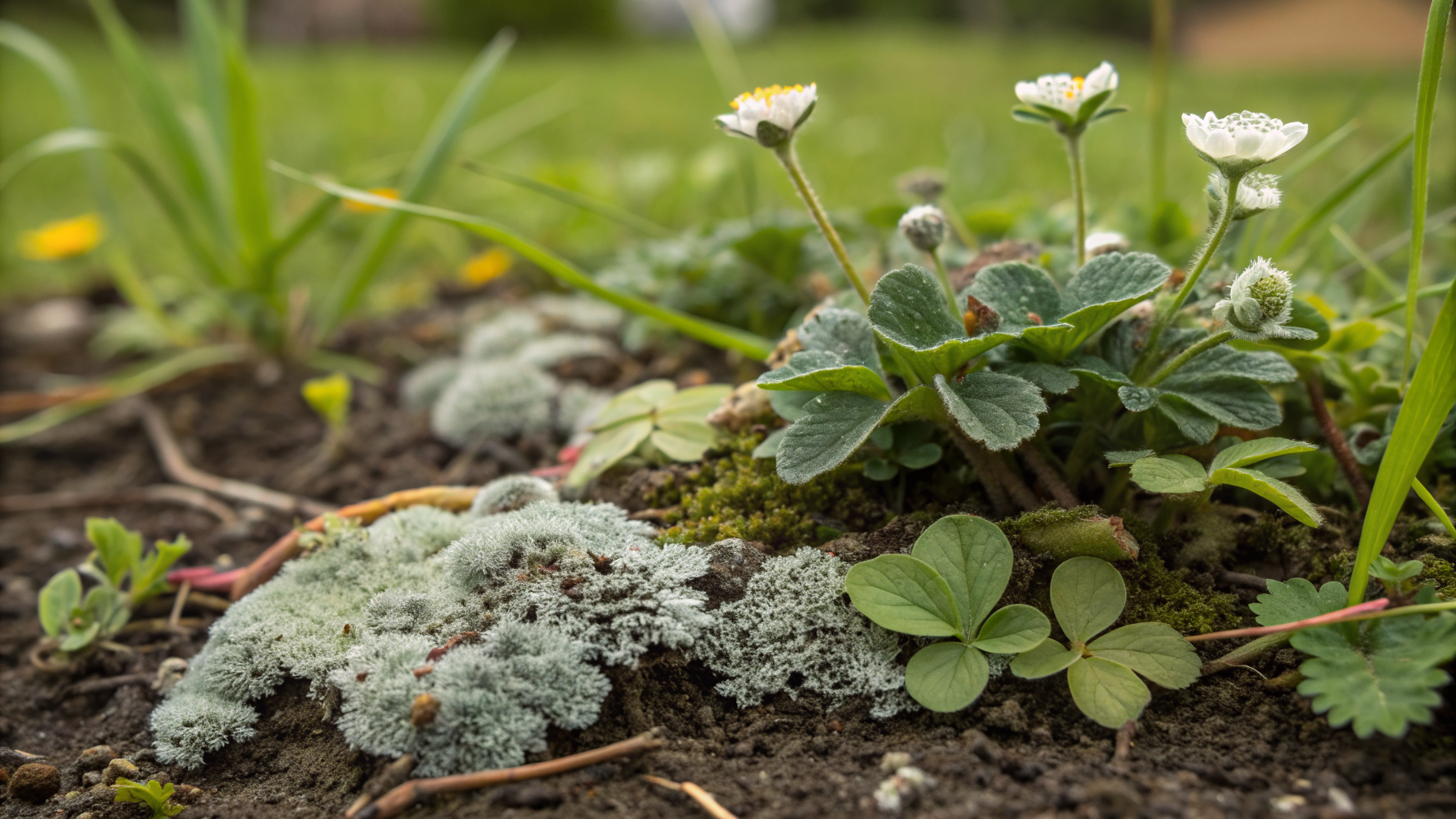 schimmel auf blumenerde